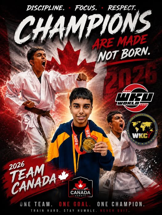 MAC Martial Arts 2026 Team Canada — Provincial and National Champions in WKC and WKU