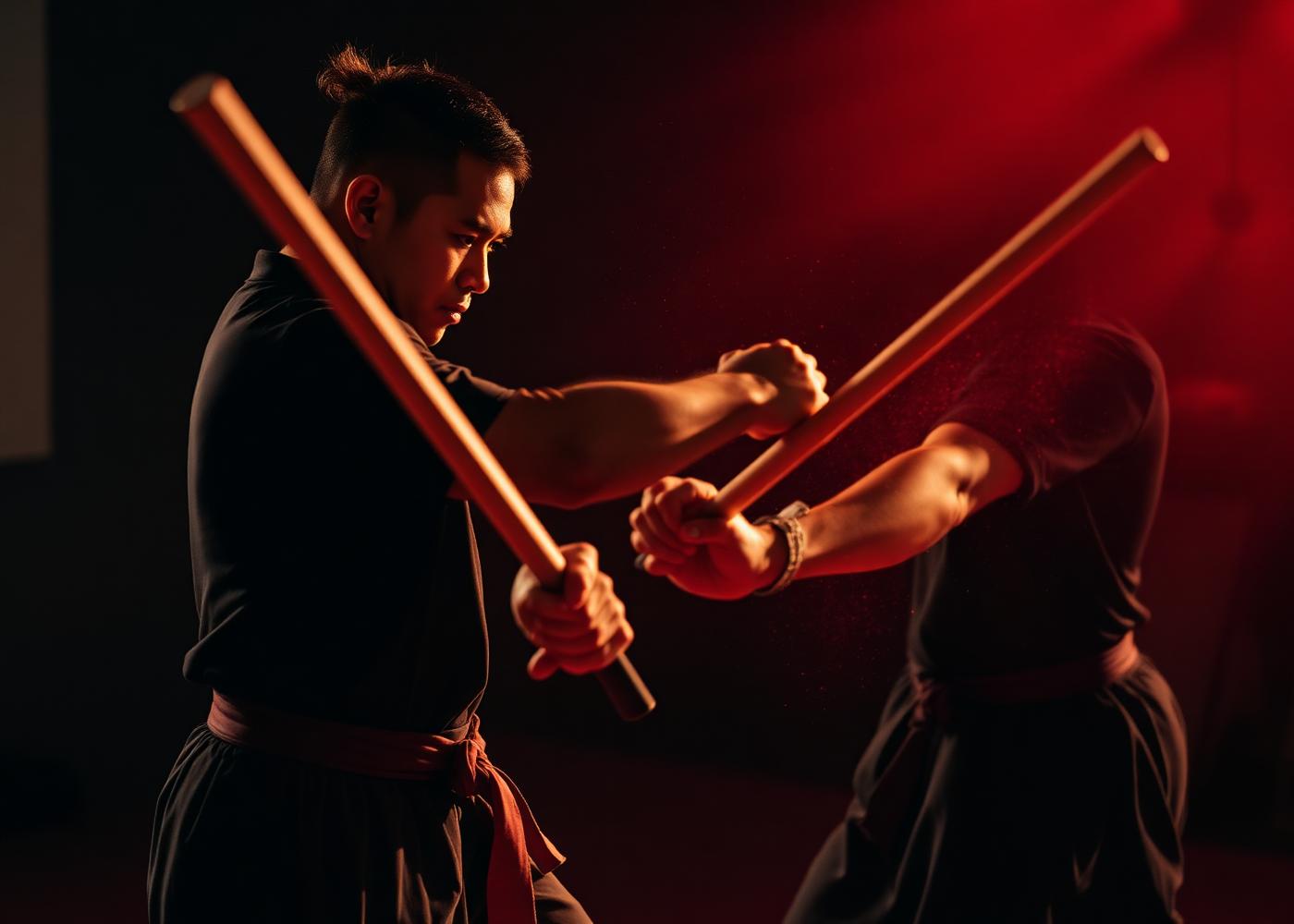 Filipino martial arts training in progress